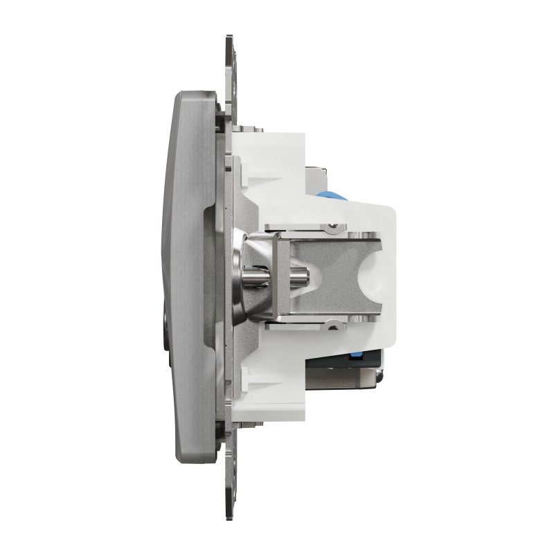 Розетка RJ45 категорія 6 UTP -TV Алюміній Sedna Design
