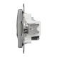 Розетка RJ45 категорія 6 UTP -TV Алюміній Sedna Design