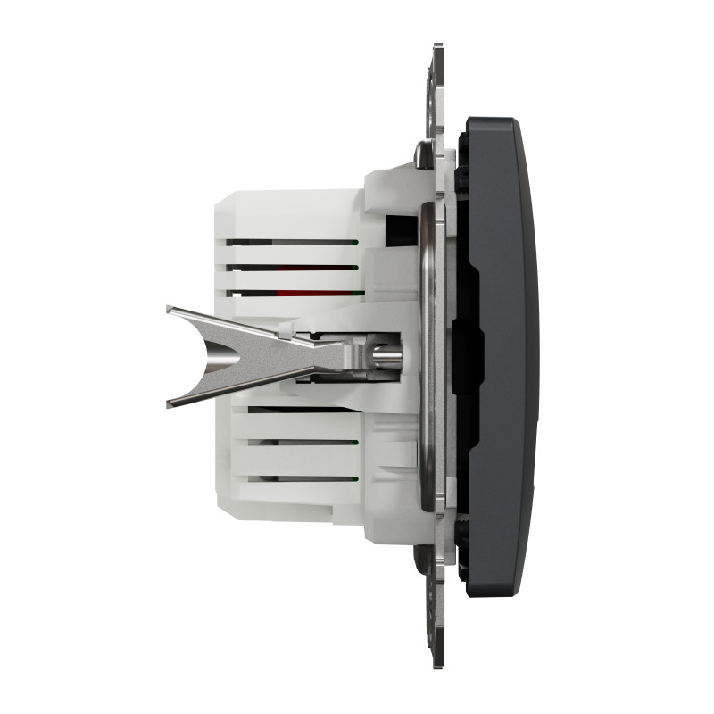 USB розетка тип A+A 2,1A Чорний Sedna Design