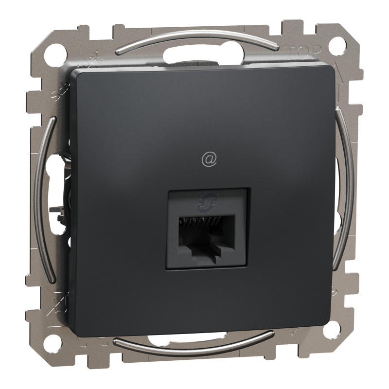 Один роз’єм RJ45 категорія 5E UTP Чорний Sedna Design