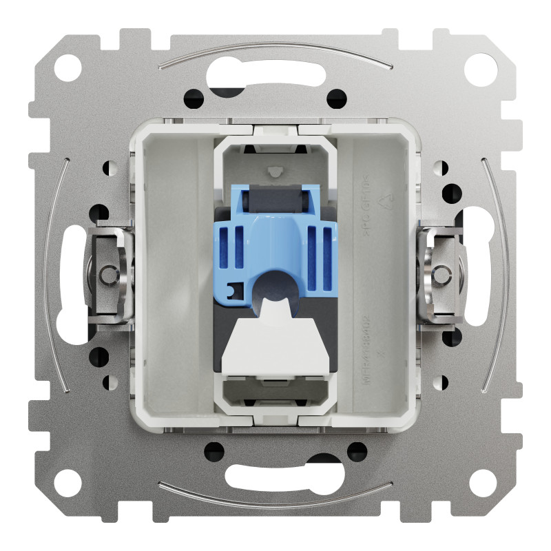 Комп'ютерна розетка, RJ45 CAT6 UTP, Чорна, Sedna Design