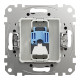 Комп'ютерна розетка, RJ45 CAT6 UTP, Чорна, Sedna Design