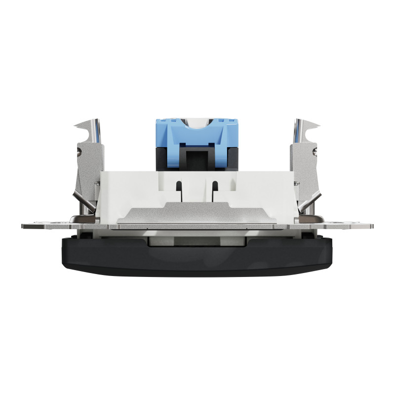 Комп'ютерна розетка, RJ45 CAT6 UTP, Чорна, Sedna Design
