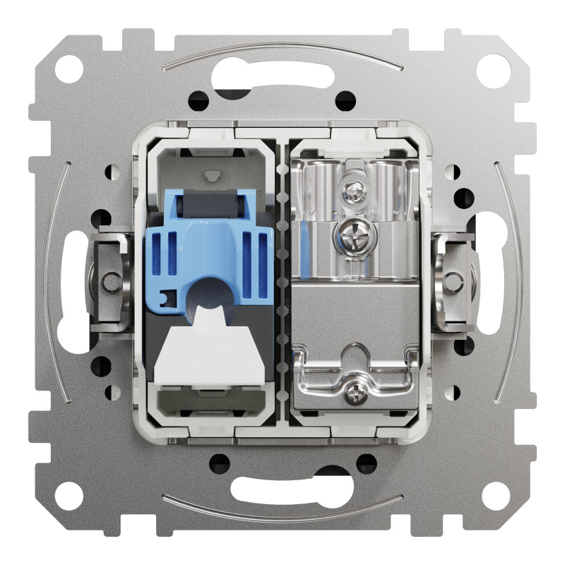 Розетка RJ45 категорія 6 UTP -TV Чорний Sedna Design