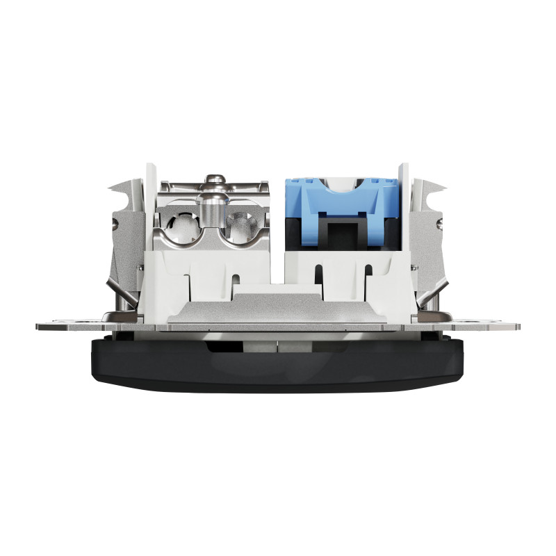 Розетка RJ45 категорія 6 UTP -TV Чорний Sedna Design
