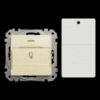 Картковий вимикач 10А, береза, Sedna Design & Elements