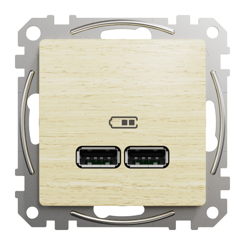 USB розетка A+A 2,1A Береза Sedna Elements