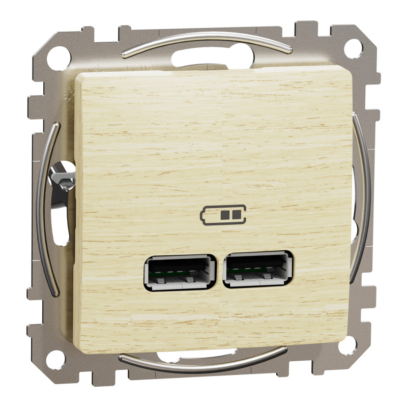 USB розетка A+A 2,1A Береза Sedna Elements
