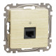 Комп'ютерна розетка, RJ45 CAT6 UTP, Береза, Sedna Elements