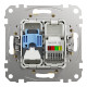 Розетка телекомунікаційна RJ45+RJ11 6UTP, береза, Sedna Design & Elements