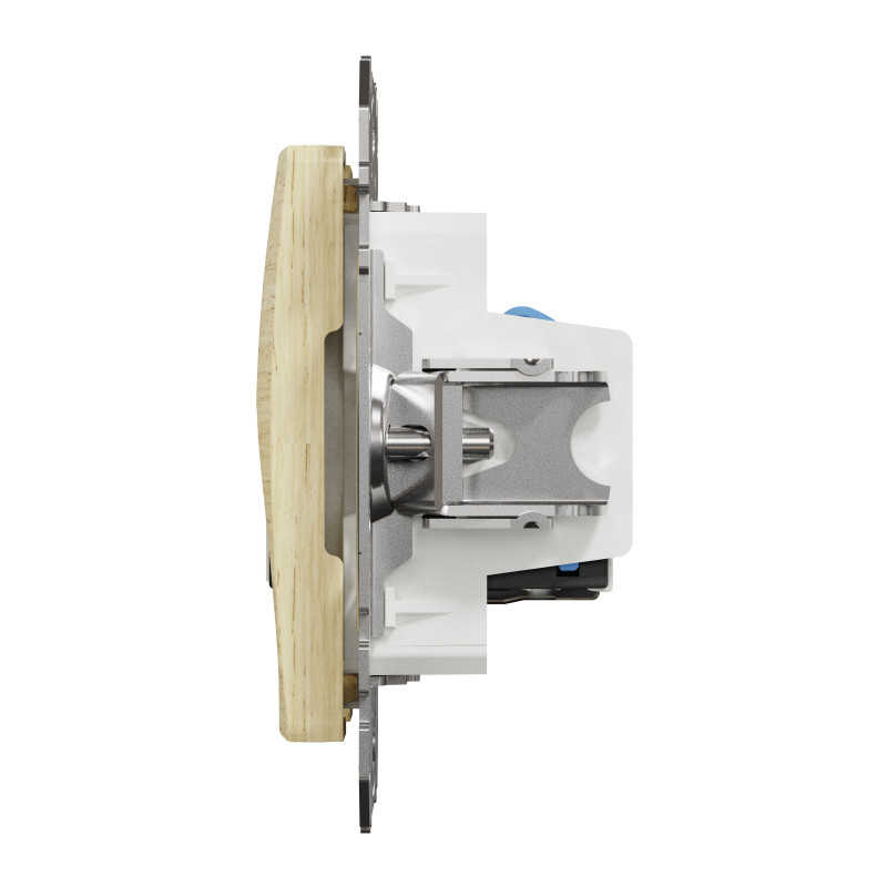 Розетка телекомунікаційна RJ45+RJ11 6UTP, береза, Sedna Design & Elements