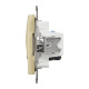 Розетка телекомунікаційна RJ45+RJ11 6UTP, береза, Sedna Design & Elements