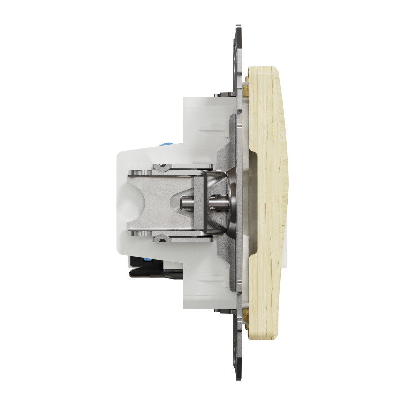 Розетка телекомунікаційна RJ45+RJ11 6UTP, береза, Sedna Design & Elements