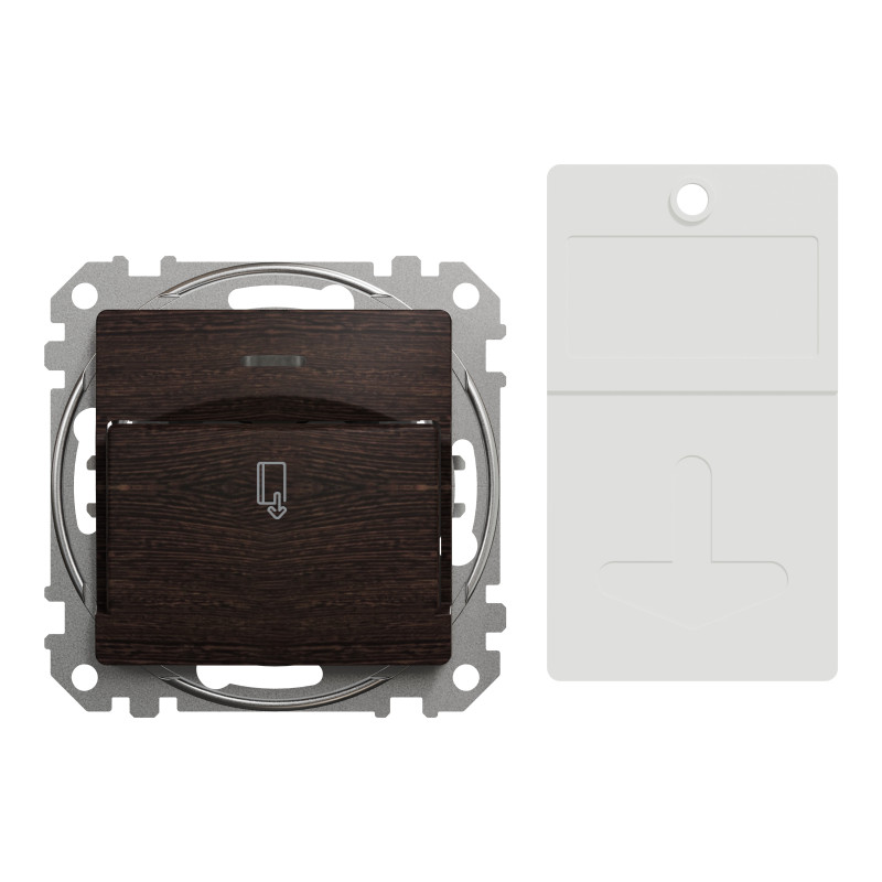 Картковий вимикач 10А, венге, Sedna Design & Elements