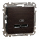 USB розетка A+A 2,1A Венге Sedna Elements