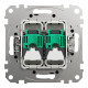 Подвійна комп'ютерна розетка RJ45 CAT 5E UTP, Венге Sedna Elements
