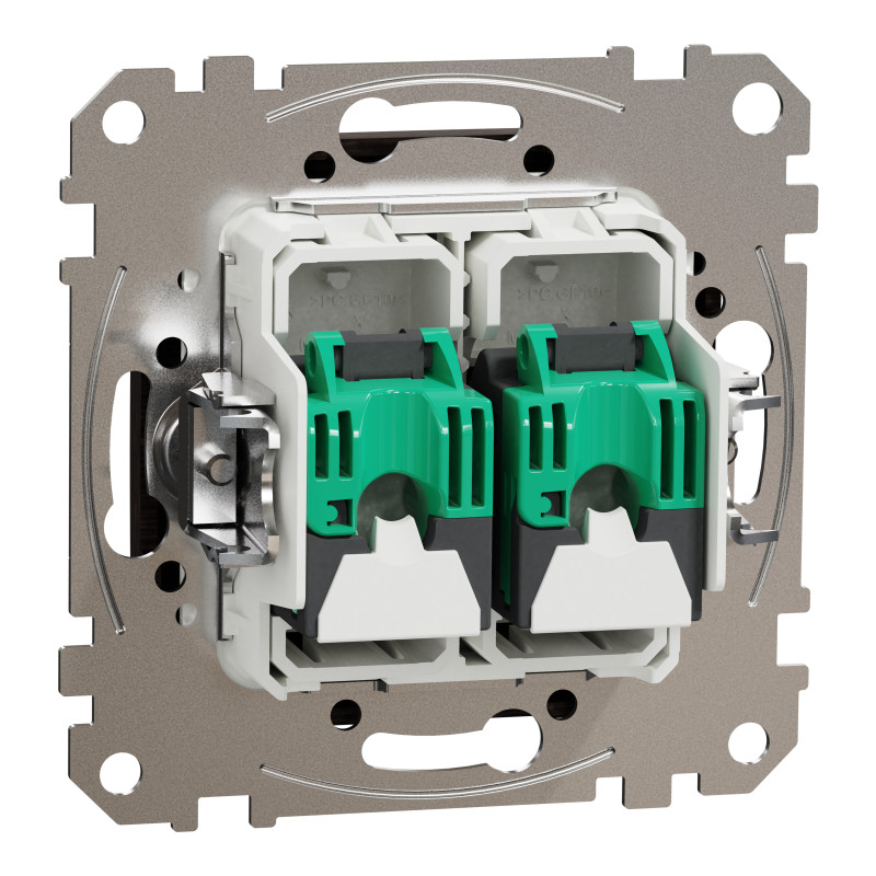 Подвійна комп'ютерна розетка RJ45 CAT 5E UTP, Венге Sedna Elements