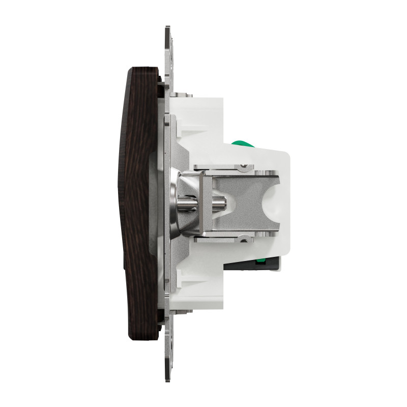 Подвійна комп'ютерна розетка RJ45 CAT 5E UTP, Венге Sedna Elements