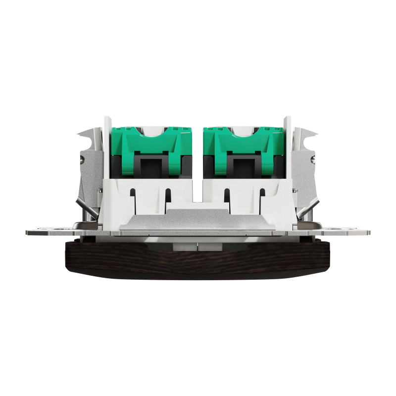 Подвійна комп'ютерна розетка RJ45 CAT 5E UTP, Венге Sedna Elements