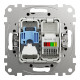 Розетка телекомунікаційна RJ45+RJ11 6UTP, венге, Sedna Design & Elements