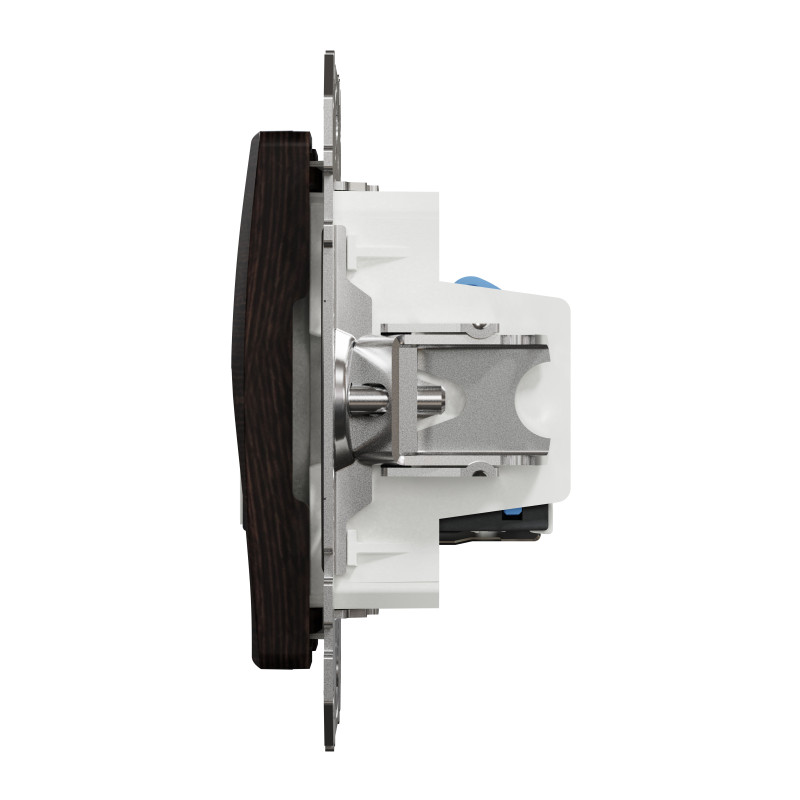 Розетка телекомунікаційна RJ45+RJ11 6UTP, венге, Sedna Design & Elements