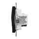 Розетка телекомунікаційна RJ45+RJ11 6UTP, венге, Sedna Design & Elements