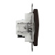 Розетка телекомунікаційна RJ45+RJ11 6UTP, венге, Sedna Design & Elements