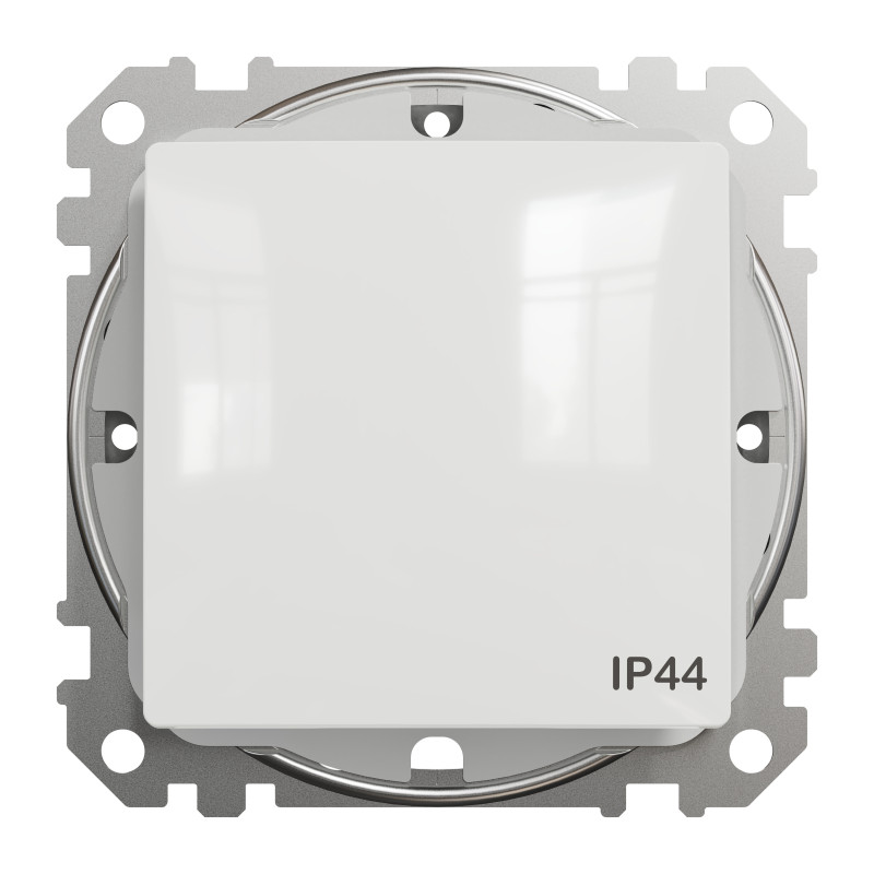 Одноклавішний перемикач IP44 Білий Sedna Design