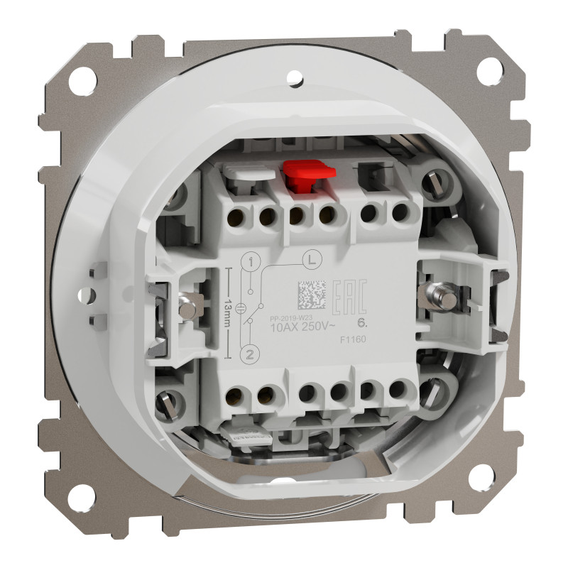 Одноклавішний перемикач IP44 Білий Sedna Design