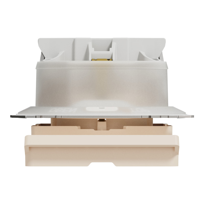 Розетка з заземлення, зі шторками, та з кришкою IP44 Бежевий Sedna Design