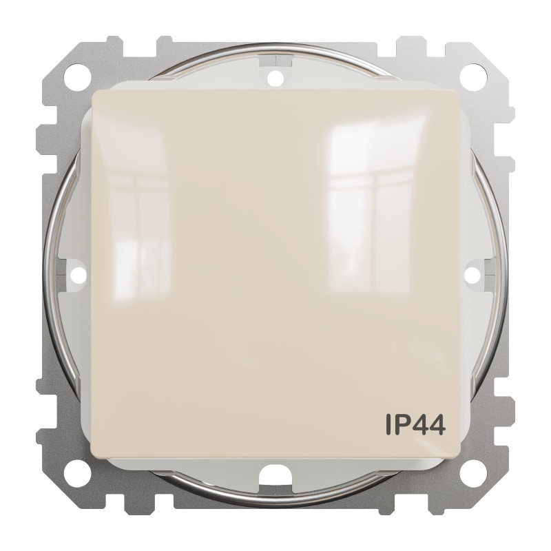 Одноклавішний перемикач IP44 Бежевий Sedna Design