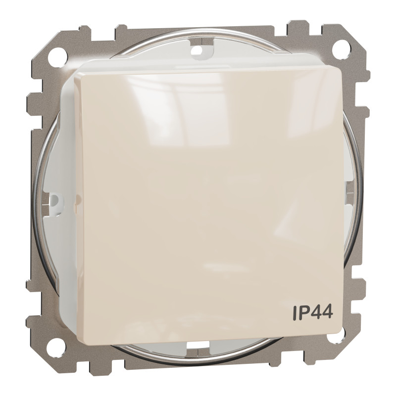 Одноклавішний перемикач IP44 Бежевий Sedna Design