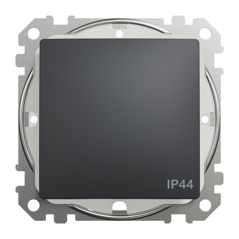 Одноклавішний перемикач IP44 Чорний Sedna Design