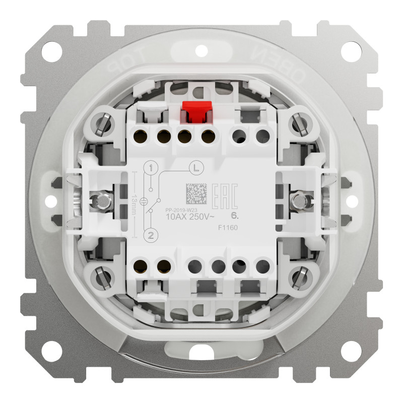 Одноклавішний перемикач IP44 Чорний Sedna Design