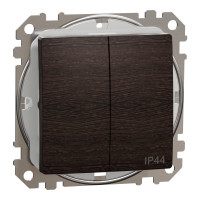 Двоклавішний вимикач IP44, 10А, Венге Sedna Elements