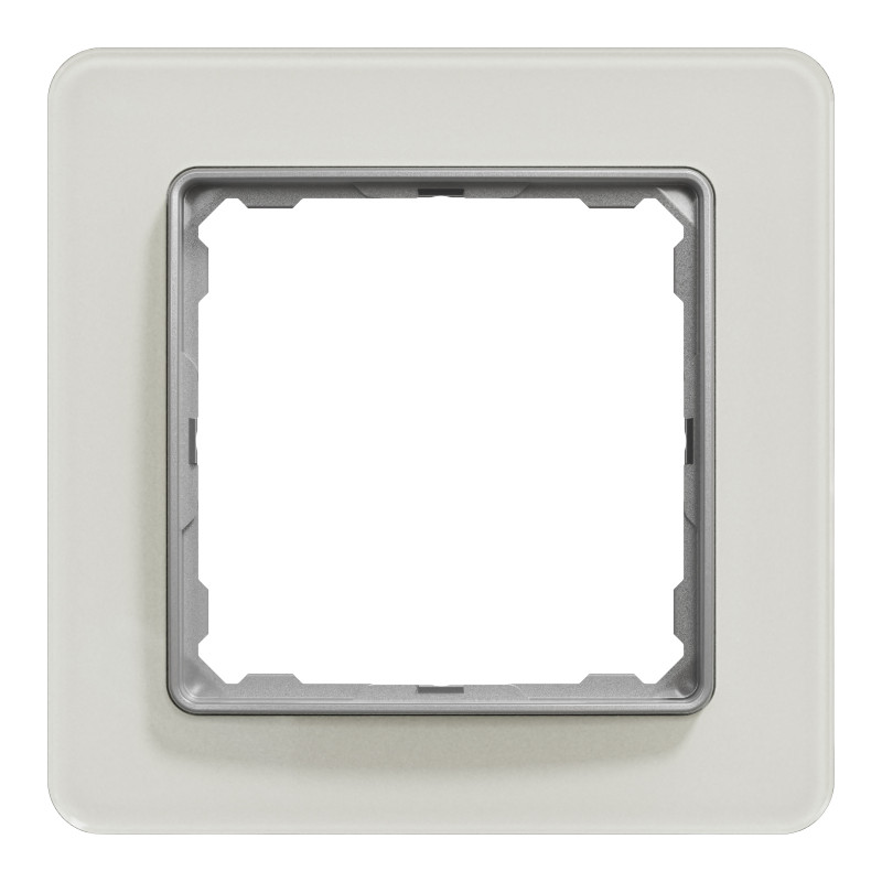 Рамка 1-постова  Штучне Біле скло Sedna Elements