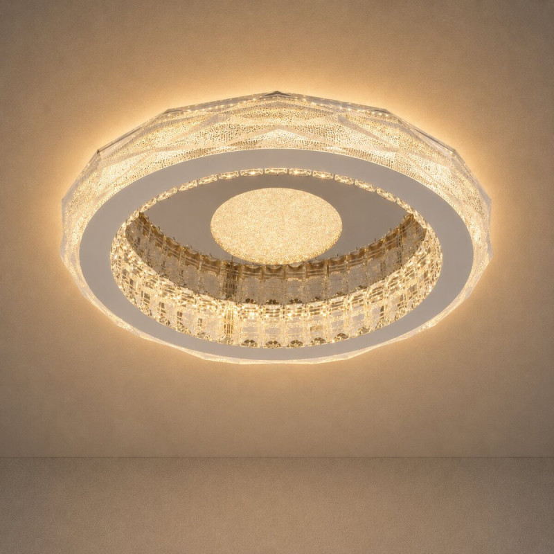 Люстра стельова VALESO S1001-500C DARK CHROME+CR, хром, LED 114W