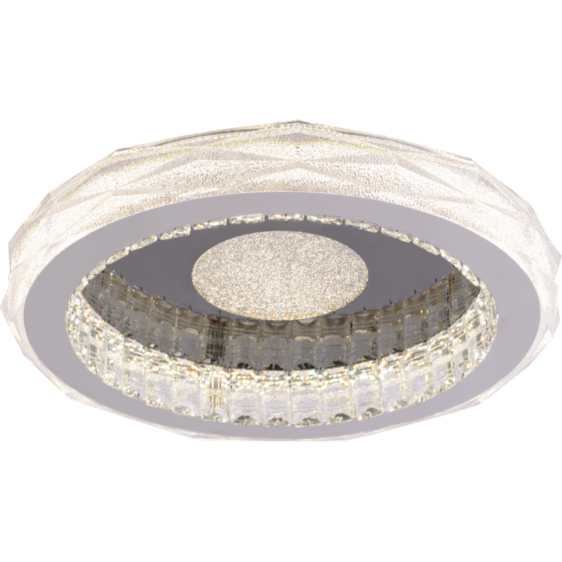 Люстра стельова VALESO S1001-500C DARK CHROME+CR, хром, LED 114W