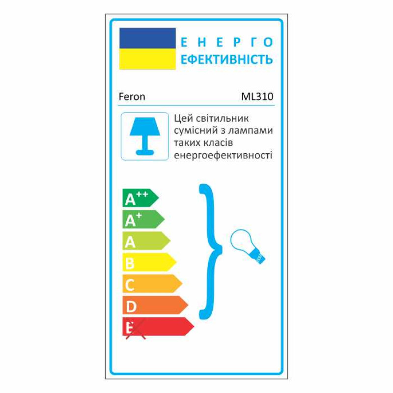 Накладний поворотний світильник Feron ML310 під лампу білий