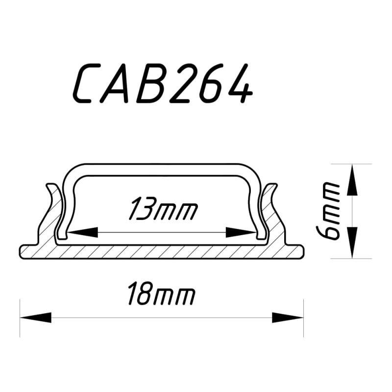 Профіль для світлодіодної стрічки Feron CAB264 срібло