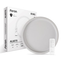 Світлодіодна накладна люстра Feron AL6070 RING 90Вт білий