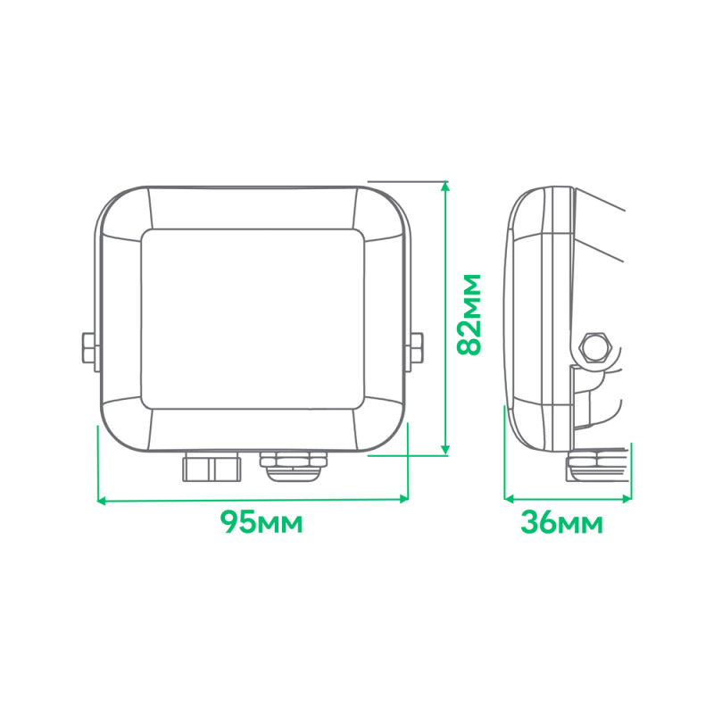 Світлодіодний прожектор Ardero LL-4010ARD PRO 10Вт 6500K чорний
