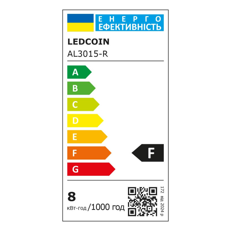 Світлодіодний накладний світильник Ledcoin AL3015-R  8Вт 6500K білий