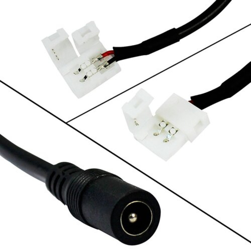 Конектор для свiтлодiодних стрiчок OEM №14 10мм затискач - mini Jack 
