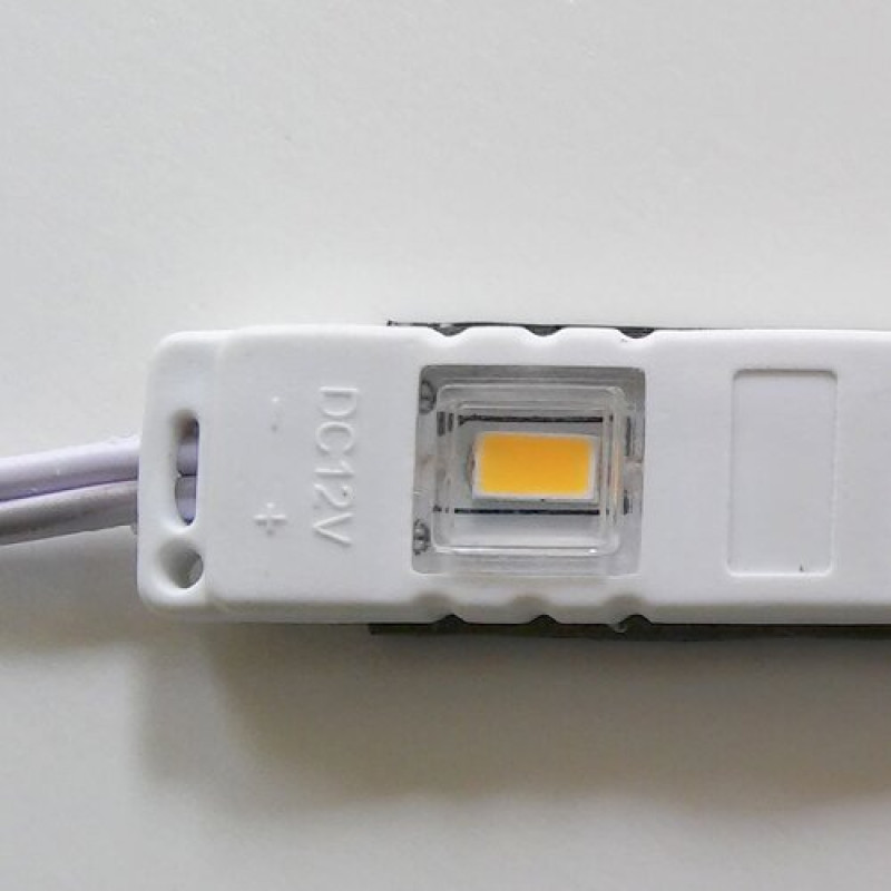 Свiтлодiодний модуль BRT M2 5630-3 led W 1,5W 6500K, 12В, IP65 бiлий закритий з лiнзой