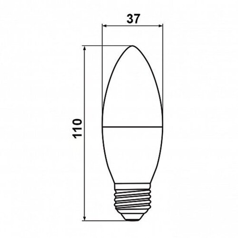 Свiтлодiодна лампа Biom BT-568 C37 7W E27 4500К матова