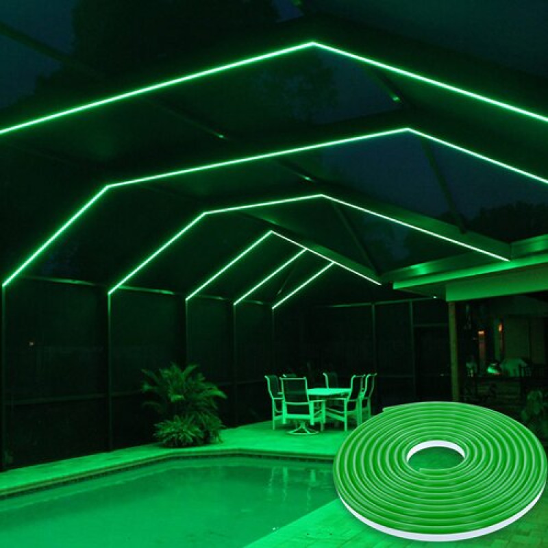 Світлодіодна стрічка NEON 12В JL 2835-120 G IP65 зелений, герметична, 1м
