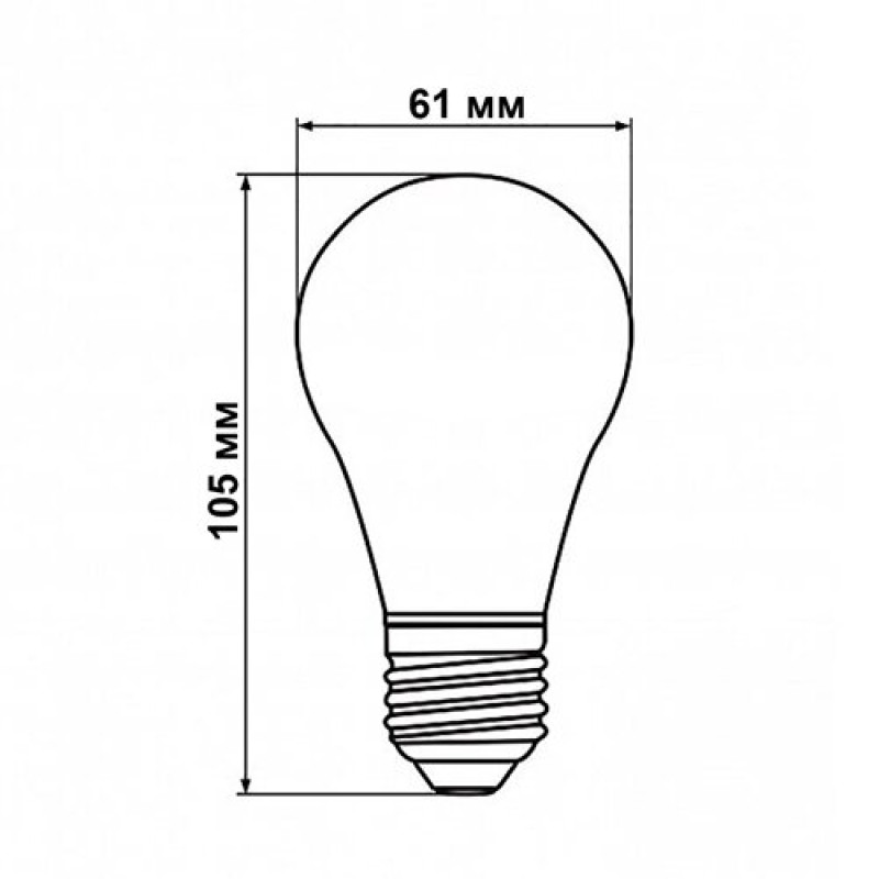 Світлодіодна лампа Biom FL-411 A60 8W E27 2350K Amber