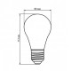 Світлодіодна лампа Biom BT-532 A60 12W E27 4500К switch dimmable матова