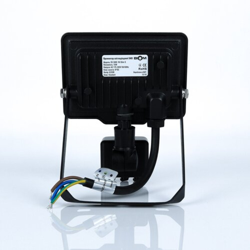 Світлодіодний прожектор BIOM 10W S5-SMD-10-Slim+Sensor 6200К 220V IP65